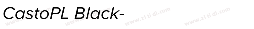 CastoPL Black字体转换